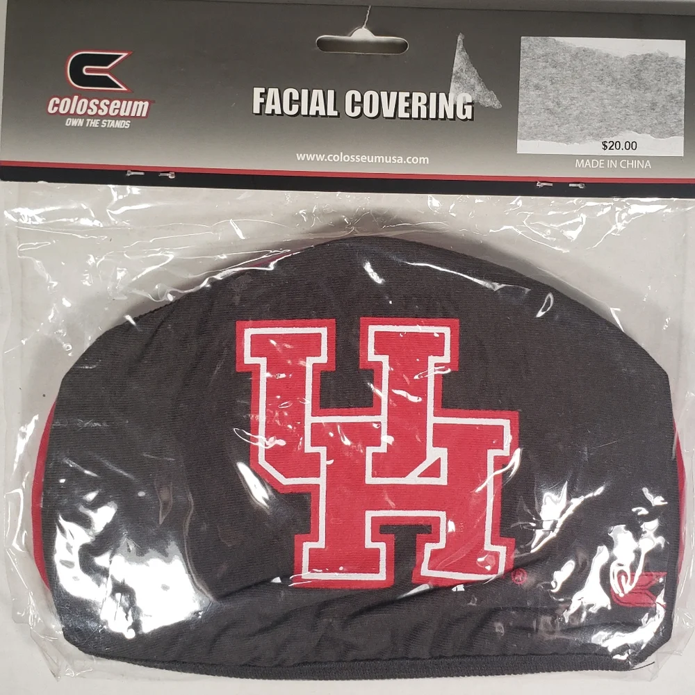 NWT Unisex Houston Cougars Colosseum 2 Pack Face Masks